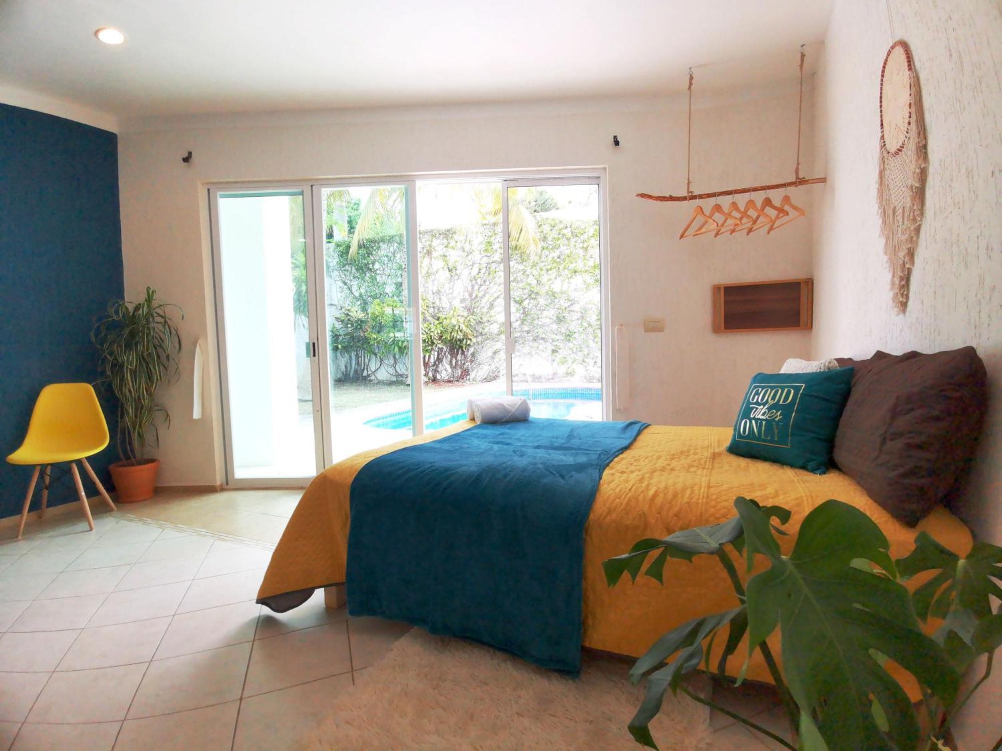 COZY NEAR BEACH APARTMENT - King + Queen + Pool Cancún Kamer foto