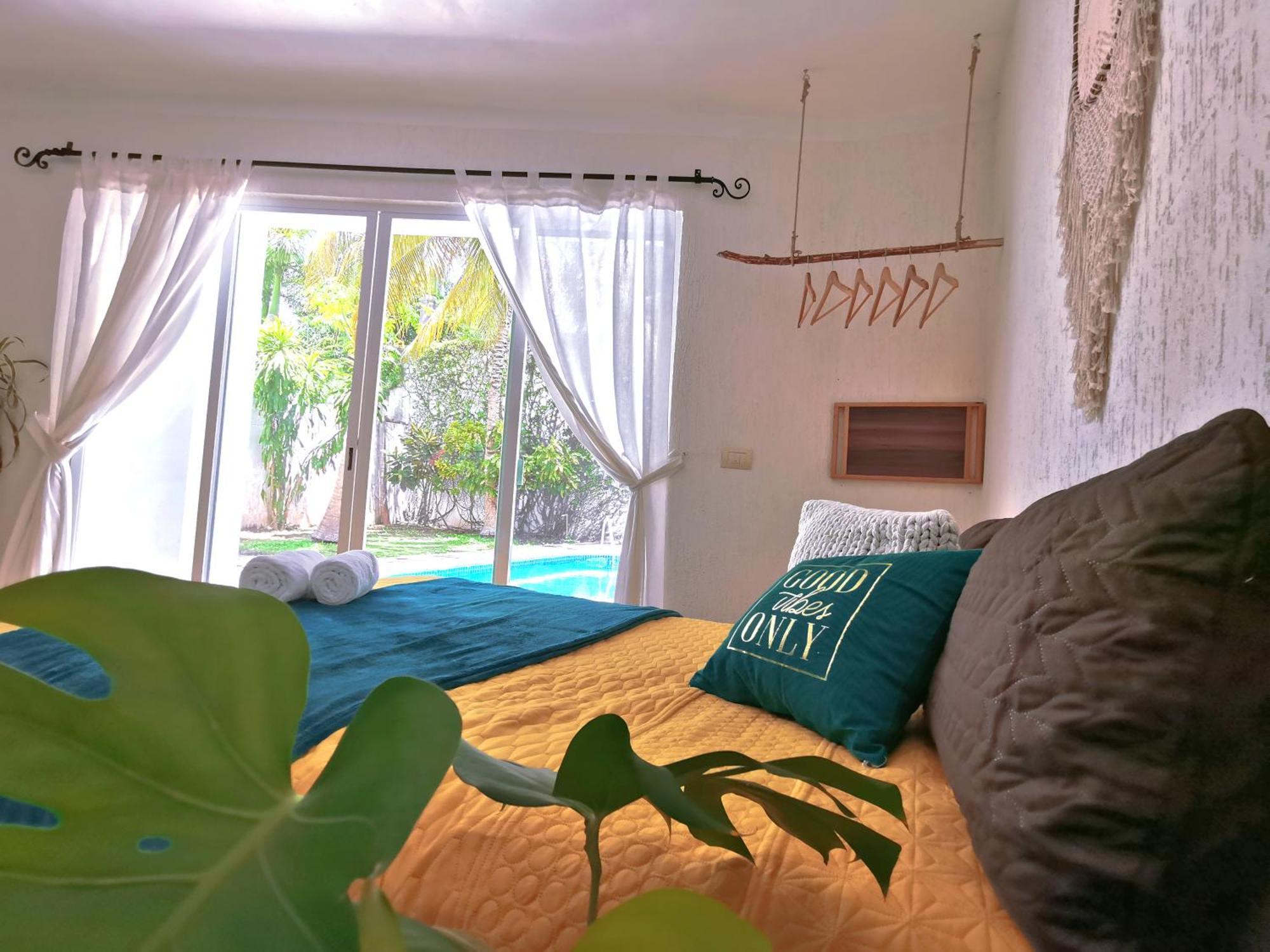 COZY NEAR BEACH APARTMENT - King + Queen + Pool Cancún Kamer foto