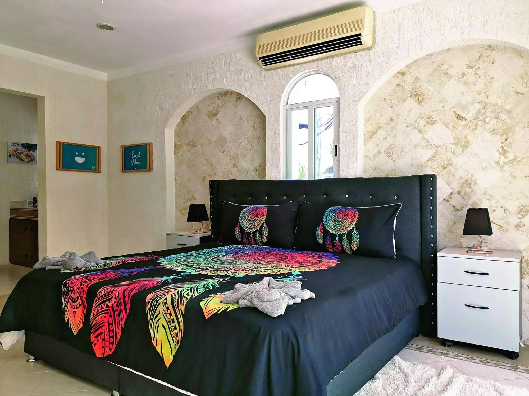 COZY NEAR BEACH APARTMENT - King + Queen + Pool Cancún Kamer foto